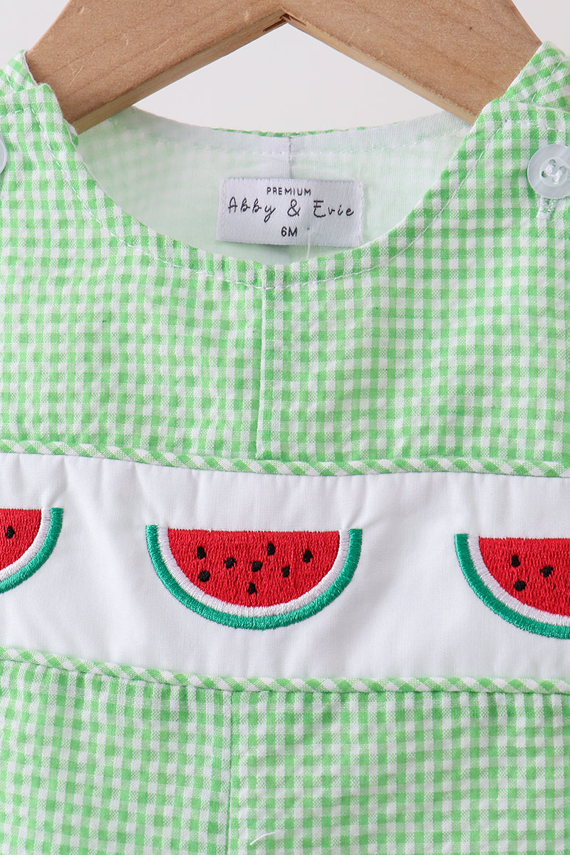 Green Watermelon Embroidery JonJon